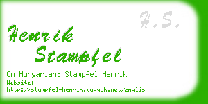 henrik stampfel business card